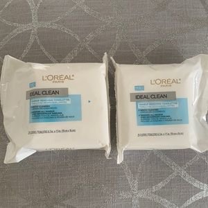 2 packs of L”óreal make up remover towelettes